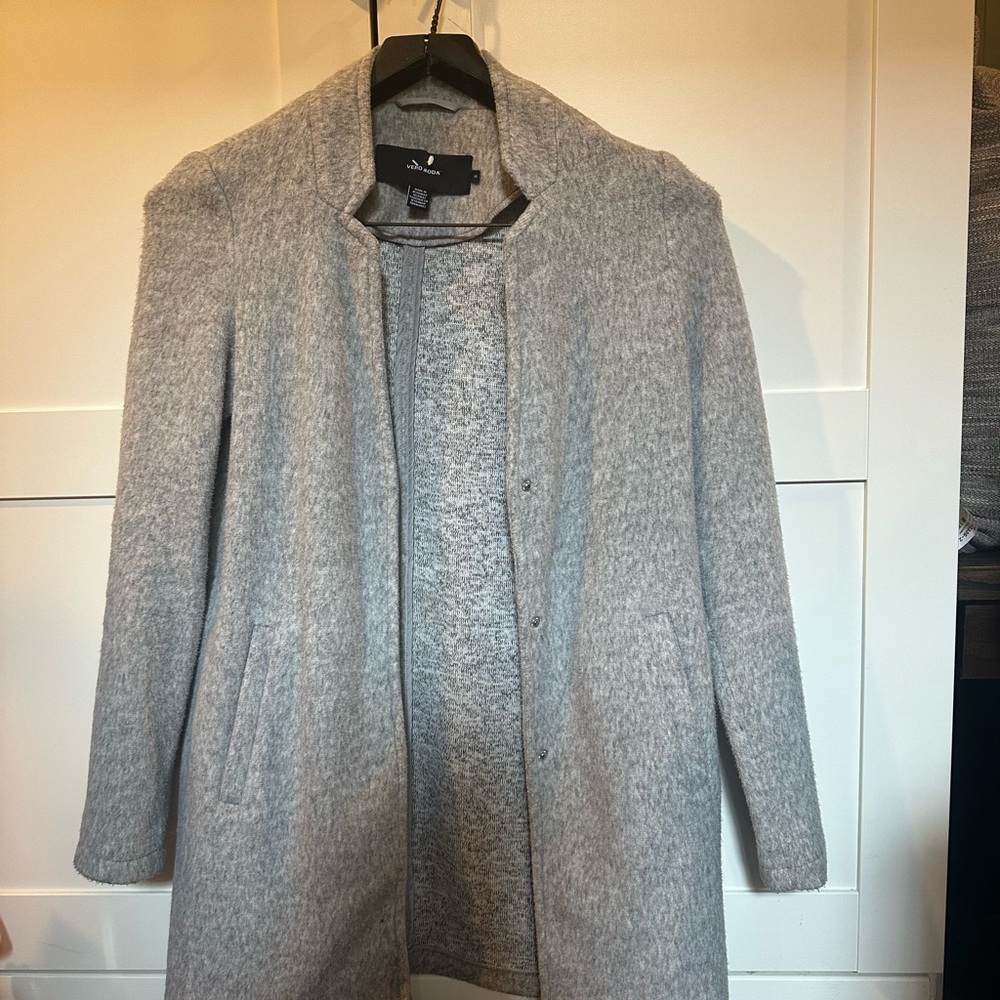 Vero Moda Gray Wool-Blend Cape